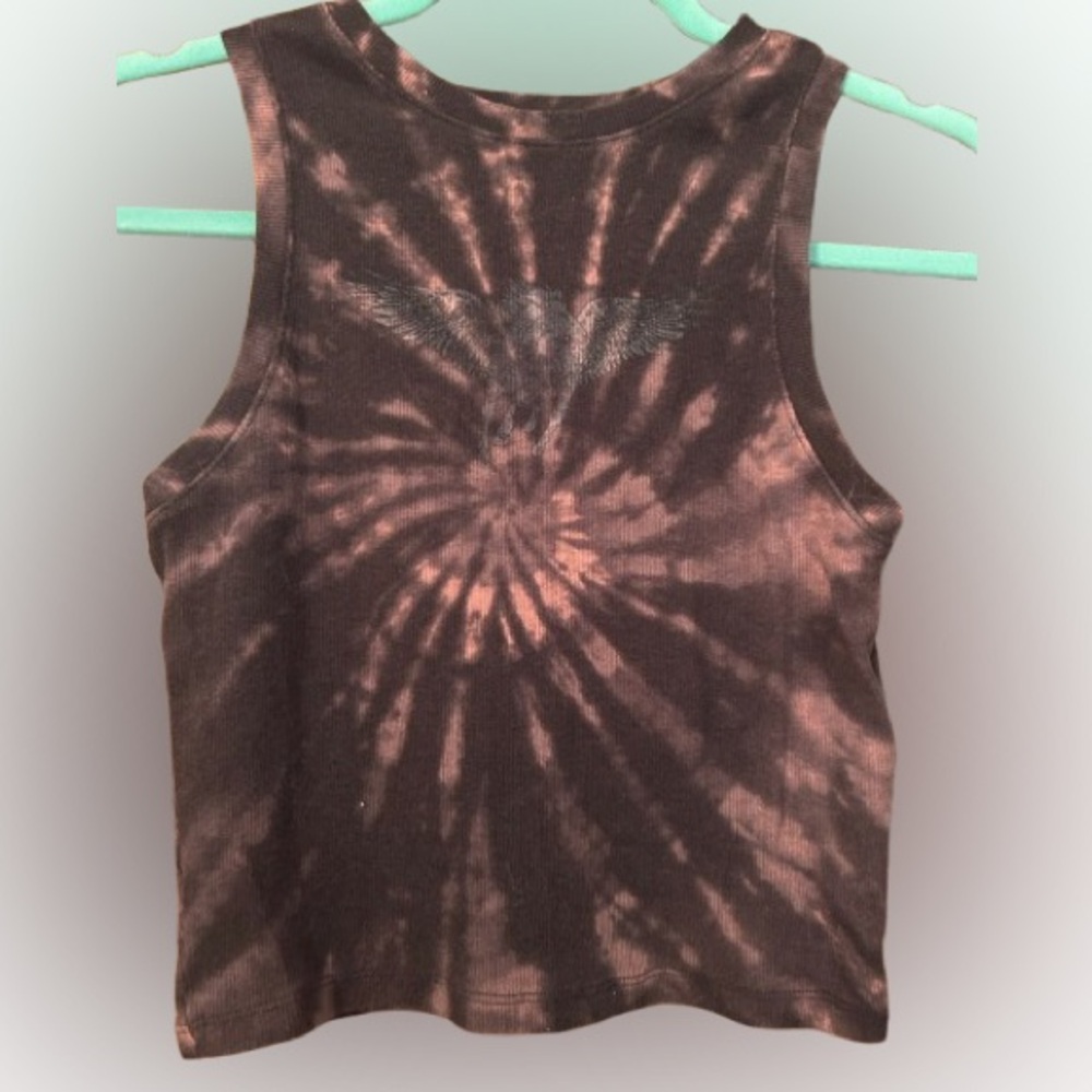 Hollister Bleached Tie-Dye Ribbed Top